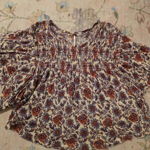 Free People Multicolor Floral Blouse
